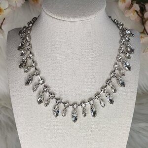 Kenneth Jay Lane Necklace Chocker Crystal Marquise Prom Bridal Bling